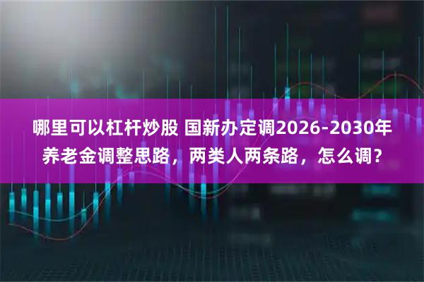哪里可以杠杆炒股 国新办定调2026-2030年养老金调整思路，两类人两条路，怎么调？